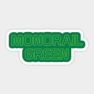 Monorail Green Sticker